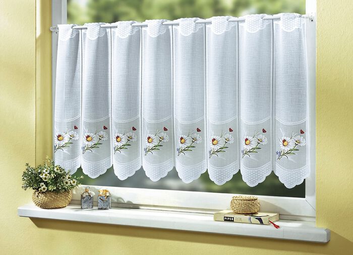 Kurzvorhang &laquo;Margeriten&raquo; 